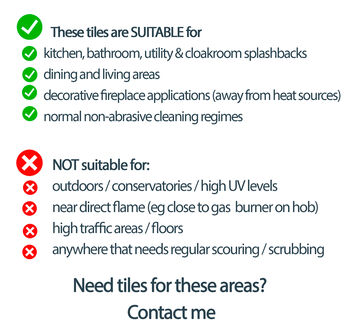 Art Nouveau Green Ceramic Handprinted Tile, 10 of 11