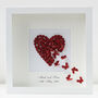 Ruby Wedding Anniversary Framed 3D Butterfly Heart, thumbnail 1 of 10