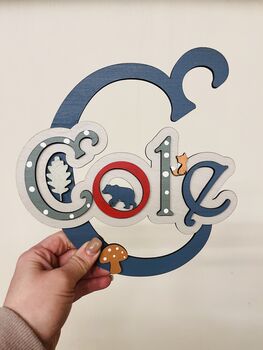 Flower Name Sign Girls Personalised Door Sign Wooden, 5 of 12