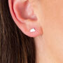 Mini Sterling Silver Cloud Stud Earrings, thumbnail 4 of 10