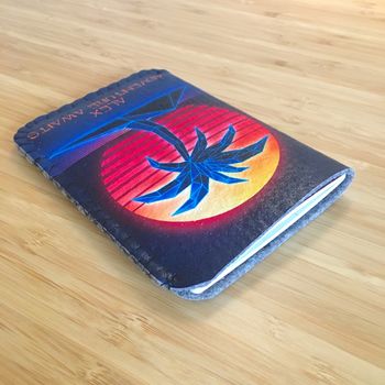 Personalised Passport Holder Synthwave Palm Tree, 5 of 5