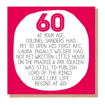 By Your Age… Funny 60th Birthday Card, 2 of 2