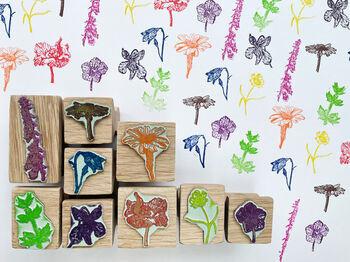 Wildflower Rubber Stamp Set, 7 of 7