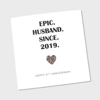 6th Wedding Anniversary Card Iron Epic Card, 3 of 4