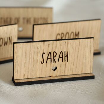 Engraved Rectangle Wedding Place Card,Party Table Names, 6 of 7