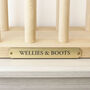 Solid Oak Personalised Welly Stand, thumbnail 1 of 5