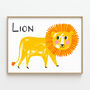 Personalised Lion Children's Print, thumbnail 5 of 5