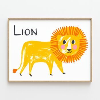 Personalised Lion Children's Print, 5 of 5