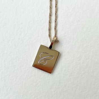 Recycled Gold Initial Tag, 2 of 6