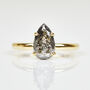 Pear Shape Salt And Pepper Diamond Engagement Ring, thumbnail 2 of 4