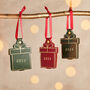 Personalised Leather Christmas Present Photo Bauble, thumbnail 3 of 3