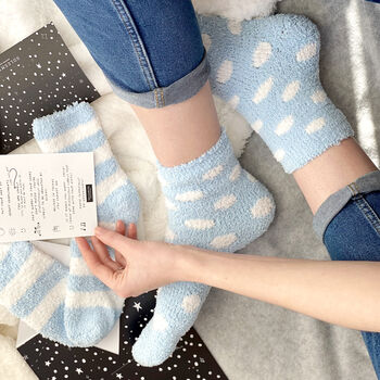 Super Cosy Personalised Slipper Socks Set Of Two, 3 of 4