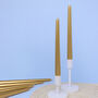 G Decor Velaré Golden Hour Set Of Two, 10 Or 20 Tall Hand Finished Opaline Dinner Candles And Taper Candles, thumbnail 1 of 3