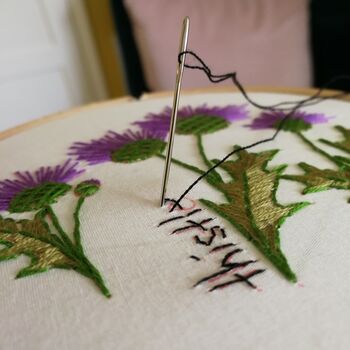 Thistles Embroidery Kit, 4 of 5