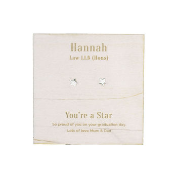 Personalised Graduation 'You're A Star' Stud Earrings, 4 of 9