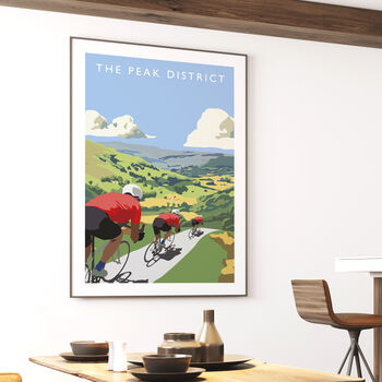 Peak District Cycling Poster, 4 of 8