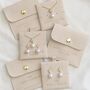 Bridesmaid Jewellery Set Bridal Party Gift With Personalised Pouch, thumbnail 1 of 7