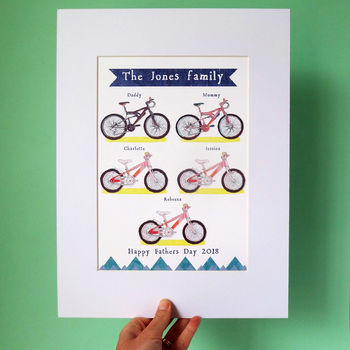 Personalised Cycling Family Print, 11 of 12