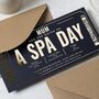 Personalised Spa Day Voucher For Mum Gold Foil, thumbnail 3 of 9