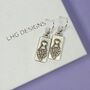 Thistle Drop Silver Plated Earrings Scottish Gift, thumbnail 3 of 5