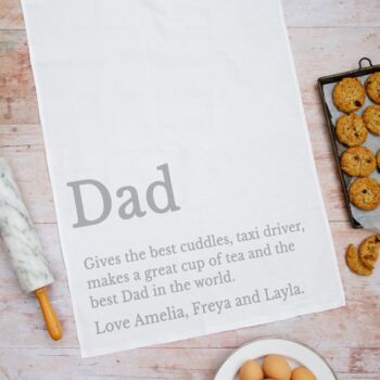 Personalised Dad Tea Towel, 2 of 5