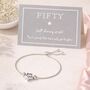 50th Birthday Star Drawstring Bracelet, thumbnail 1 of 7