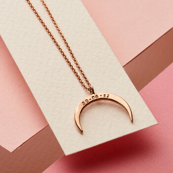 Personalised Crescent Horn Necklace, 3 of 9