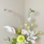 Handmade Crochet Serene Garden Bouquet – Elegant White And Green Floral Arrangement, thumbnail 1 of 2