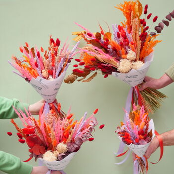 The Peach And Pumpkin Dried Flower Bunch, 4 of 6