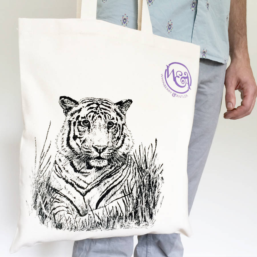 Tiger Tote Bag By Whinberry & Antler