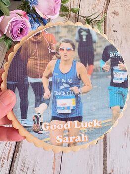 Personalised Marathon Photo Cookie – Runner Gift And Congratulations Biscuit, 7 of 8