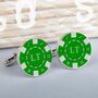 Personalised Silver Poker Chip Cufflinks, thumbnail 3 of 5