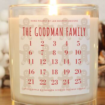 Advent Calendar Personalised Family Advent Candle, 7 of 9