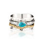 Aura Magic Turquoise Sterling Silver Spinning Ring, thumbnail 3 of 11