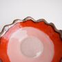 Mini Sunshine Orange Scalloped Edge Ceramic Ring Dish, thumbnail 4 of 7