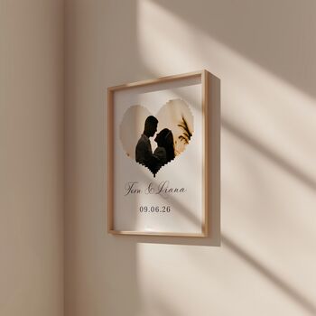 Personalised Heart Photo Print For Couples, 7 of 7
