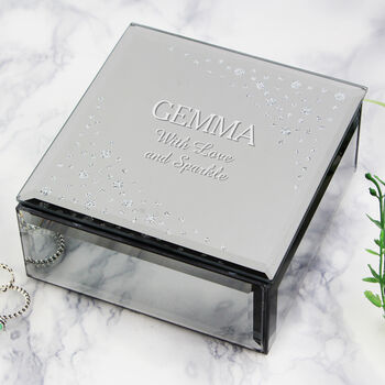 Personalised Diamante Trinket Box With Name, 3 of 10