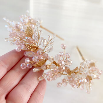 Pink And Gold Crystal Headband, 2 of 6