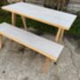 Modern Laminated Birchwood Bench With Tapered Legs, thumbnail 11 of 12