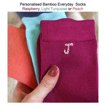 Personalised Womens Thick Wool Slipper Socks With Grips, 5 of 10