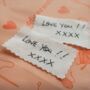 Hand Embroidered Handwritten Note Wedding Dress Label, thumbnail 4 of 8