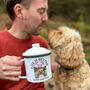 Personalised Life Is Better With My Dog Enamel Mug With Lid, thumbnail 1 of 12