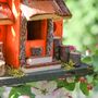 Sunset Lodge Personalised Orange Wooden Bird House, thumbnail 5 of 8