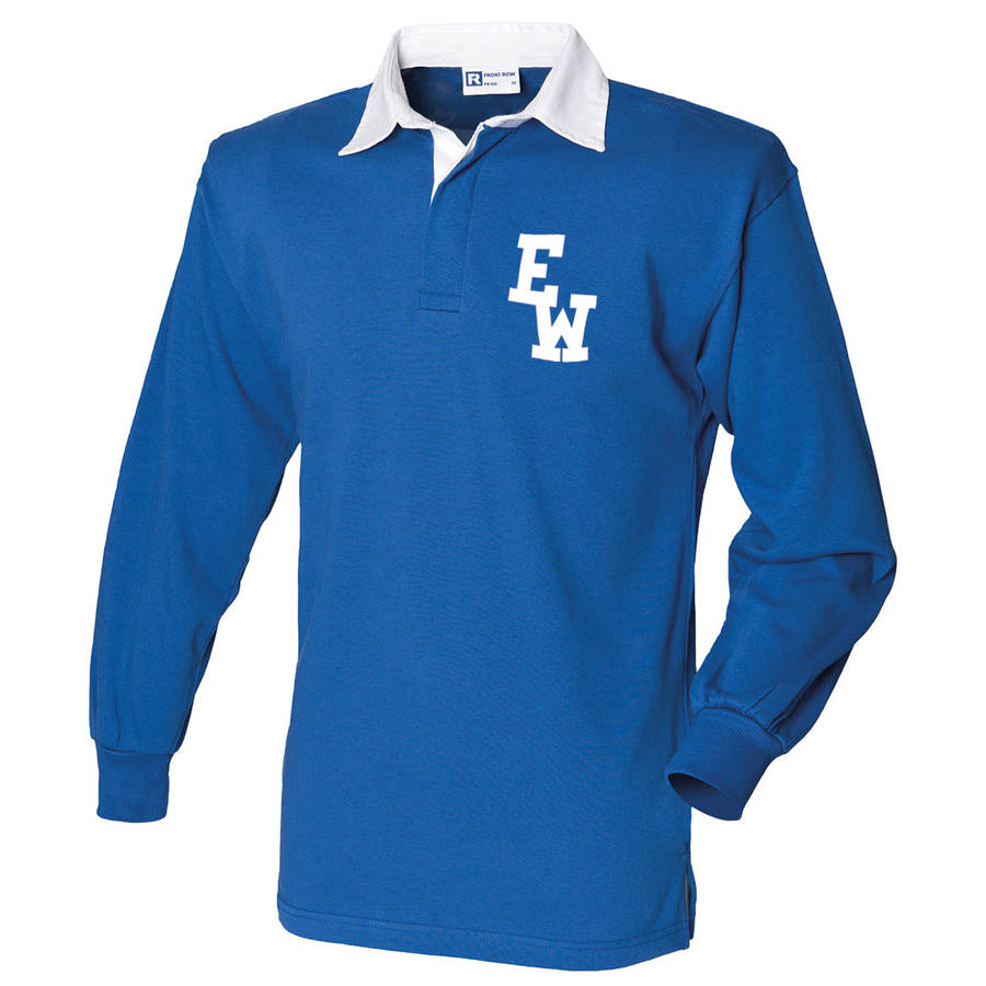 personalised monogram mens rugby shirts by instajunction ...