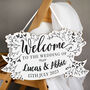 Personalised Wedding Wooden Hanging Sign, thumbnail 8 of 8