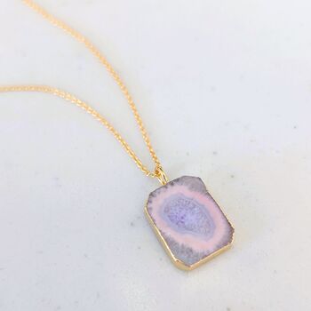 Amethyst Strata Necklace, Purple And Pink Tones, 6 of 9