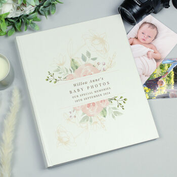 Personalised Floral Wedding Photo Album, 4 of 6