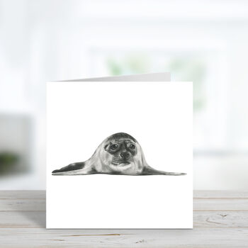 Ara The Seal Luxury Blank Greeting Card And Envelope, 2 of 2