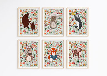 Woodland Animal Set Of Six, 2 of 12