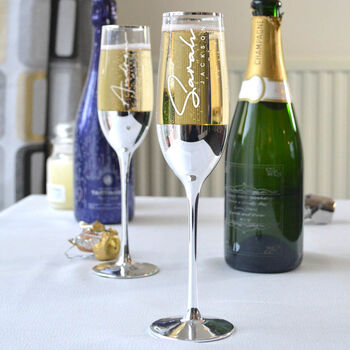 Elegant Rose Gold Personalised Champagne Flute, 5 of 11